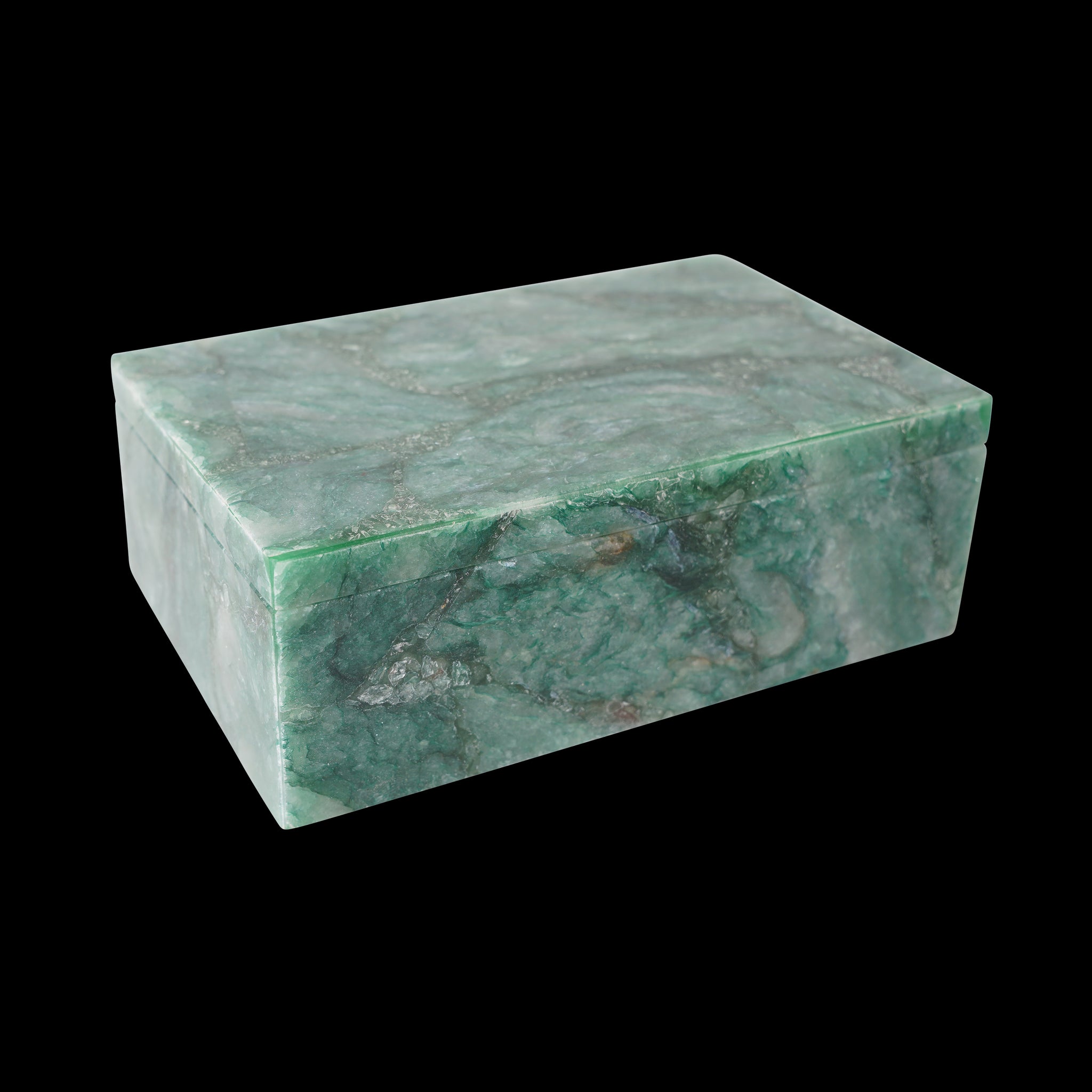 Currey & Company 7" Green Aventurine Box