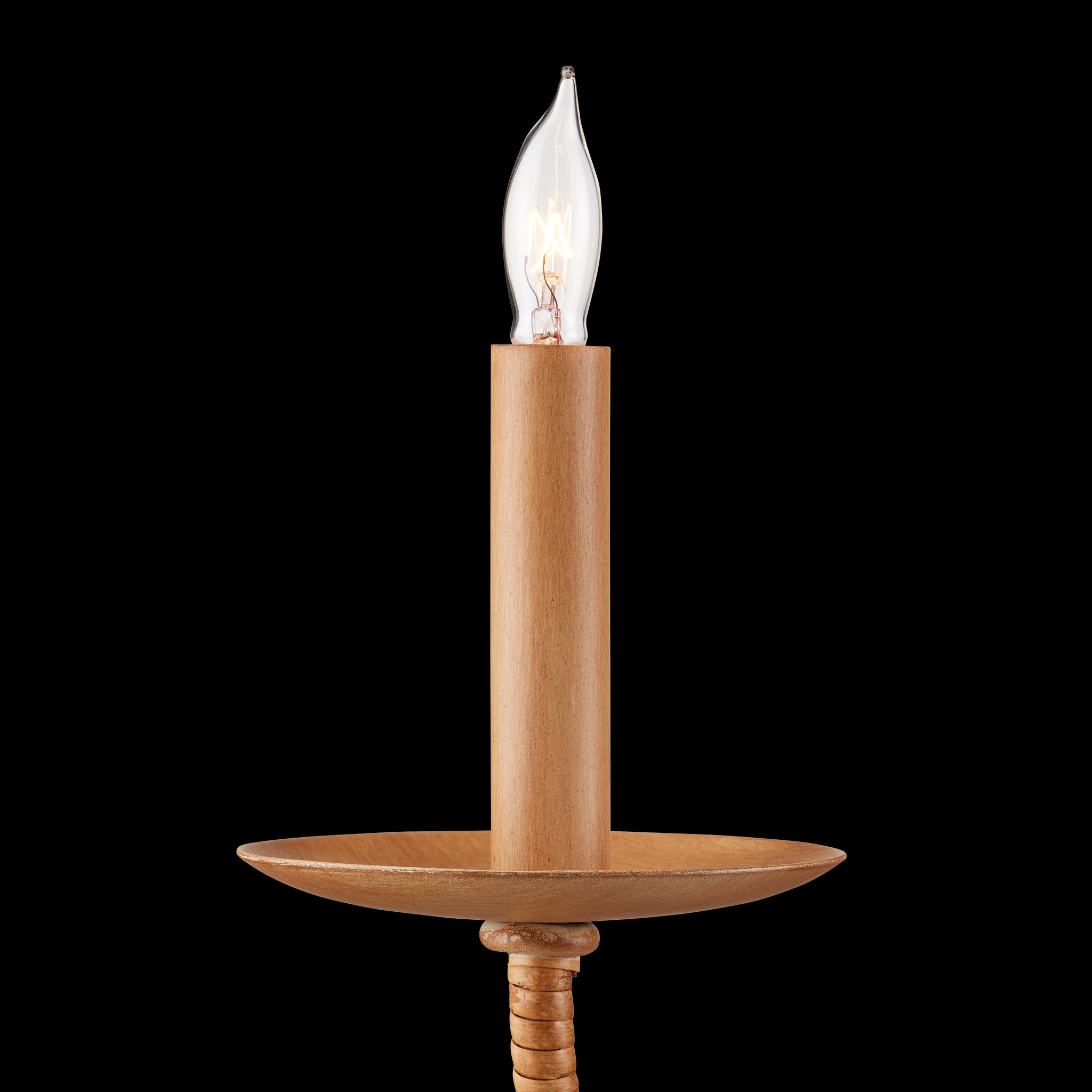 Currey & Company Saxon 43.25" Rattan 2 Light Linear Chandelier