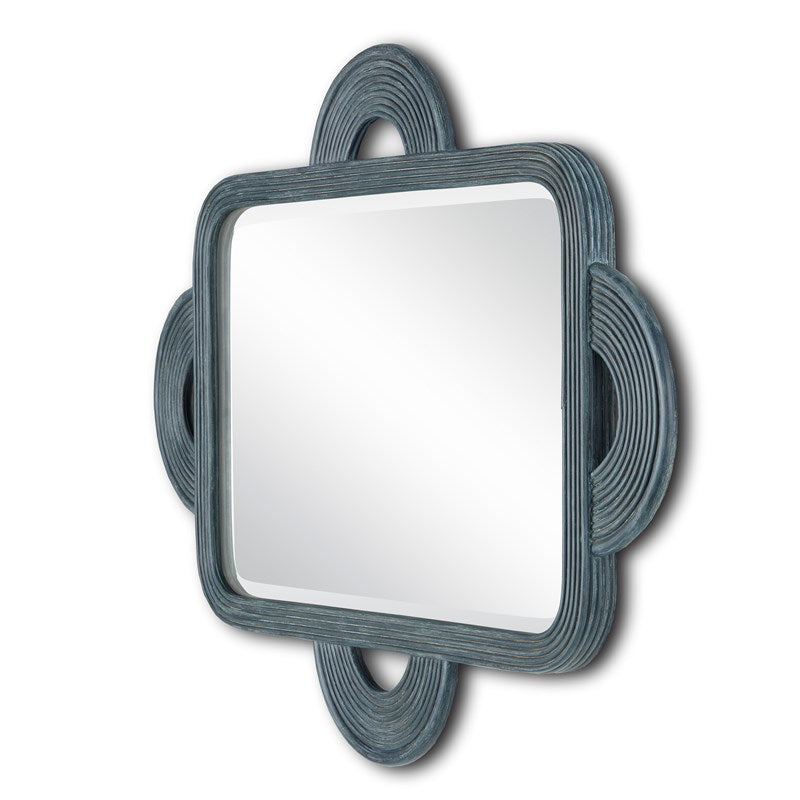 Currey And Company Santos Vintage Navy Rectangular Mirror