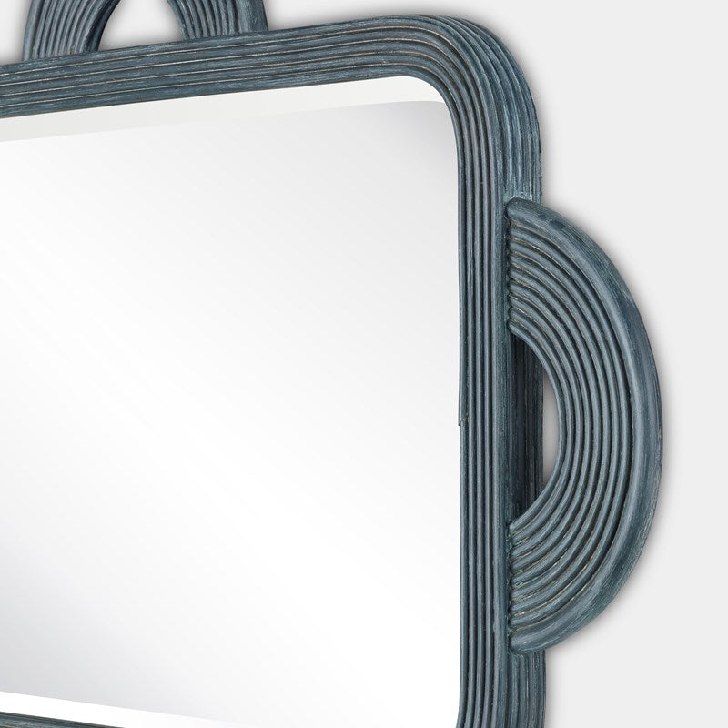 Currey And Company Santos Vintage Navy Rectangular Mirror