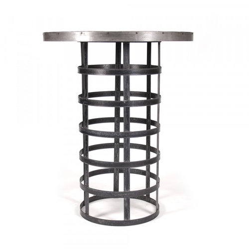 Zentique Recycled Metal Bar Table Distressed Metal