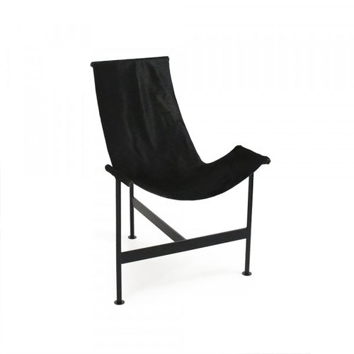 Zentique Black Hide Sling Chair Brazilian Cowhide