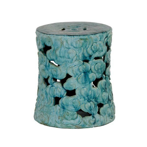 Cloud Garden Stool Turquoise By Legends Of Asia