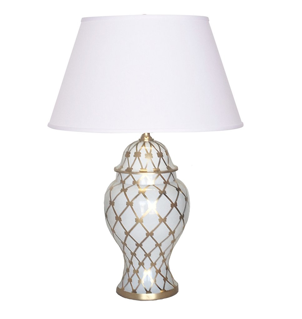 Dana Gibson French Twist Table Lamp, Gold