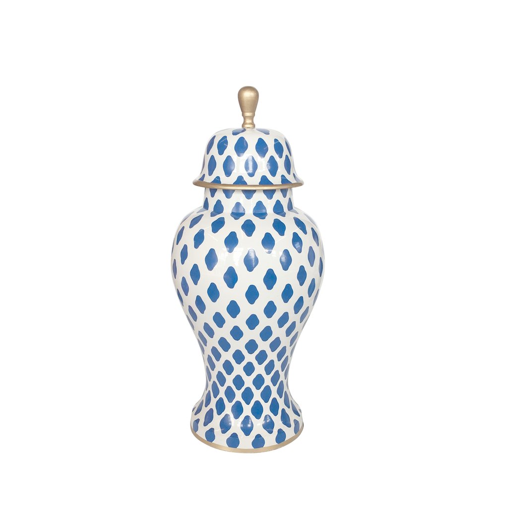 Dana Gibson Parsi Navy Blue Ginger Jar