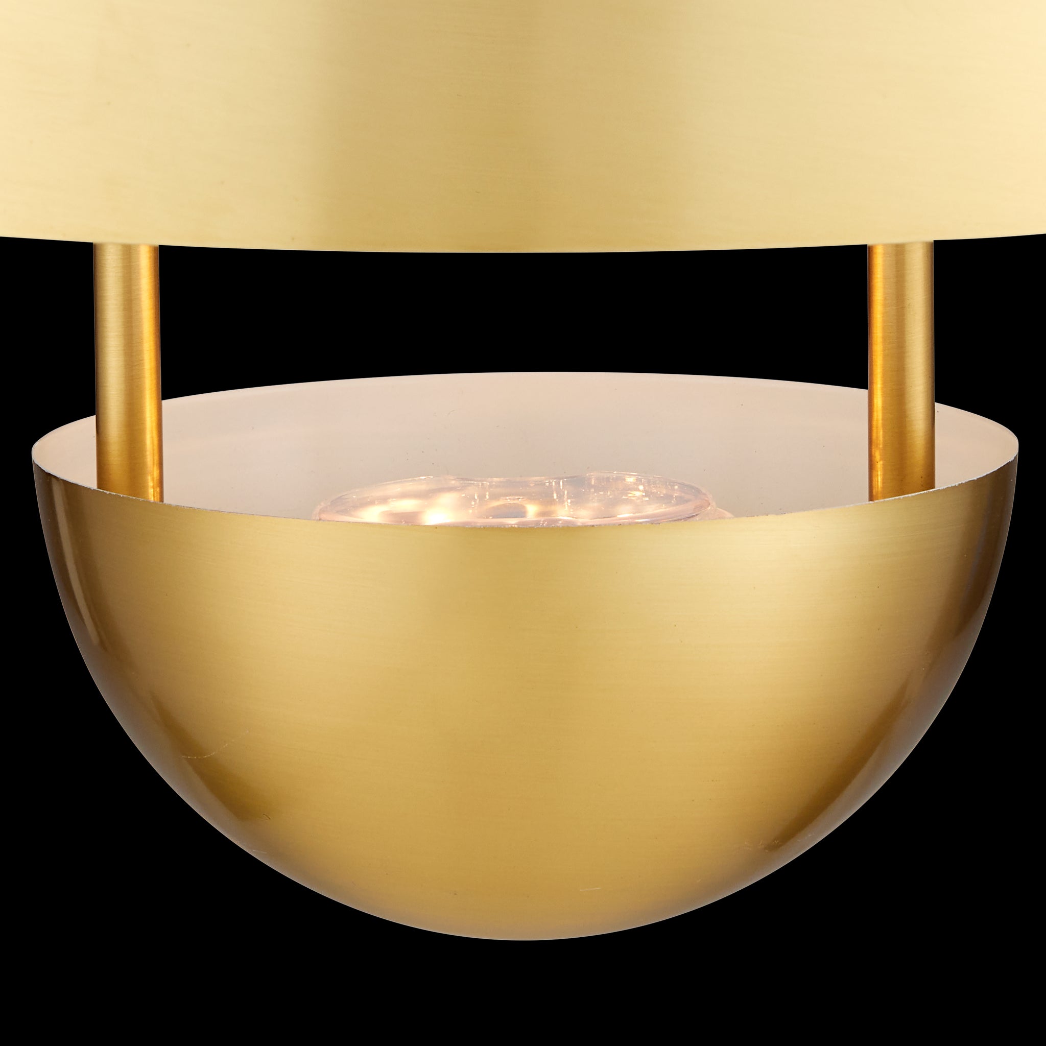 Currey & Company Creighton 17.75" Brass 1 Light Led Semi Flush Mount