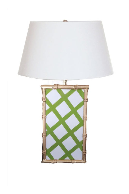 Dana Gibson Lattice Patterned Bamboo Lamp