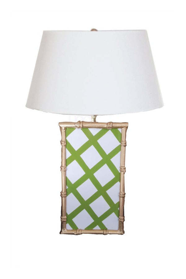 Bargain Basement Dana Gibson Lattice Lamp Green