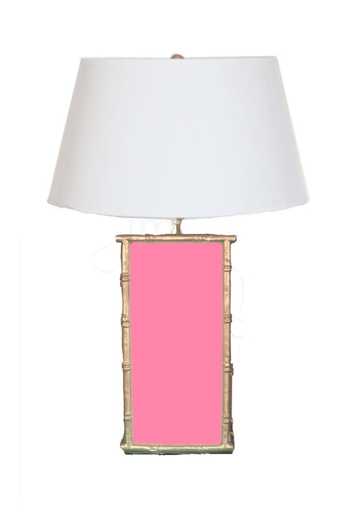 Dana Gibson Bamboo Lamp in Pink