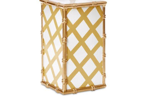 Dana Gibson Lattice Patterned Bamboo Lamp
