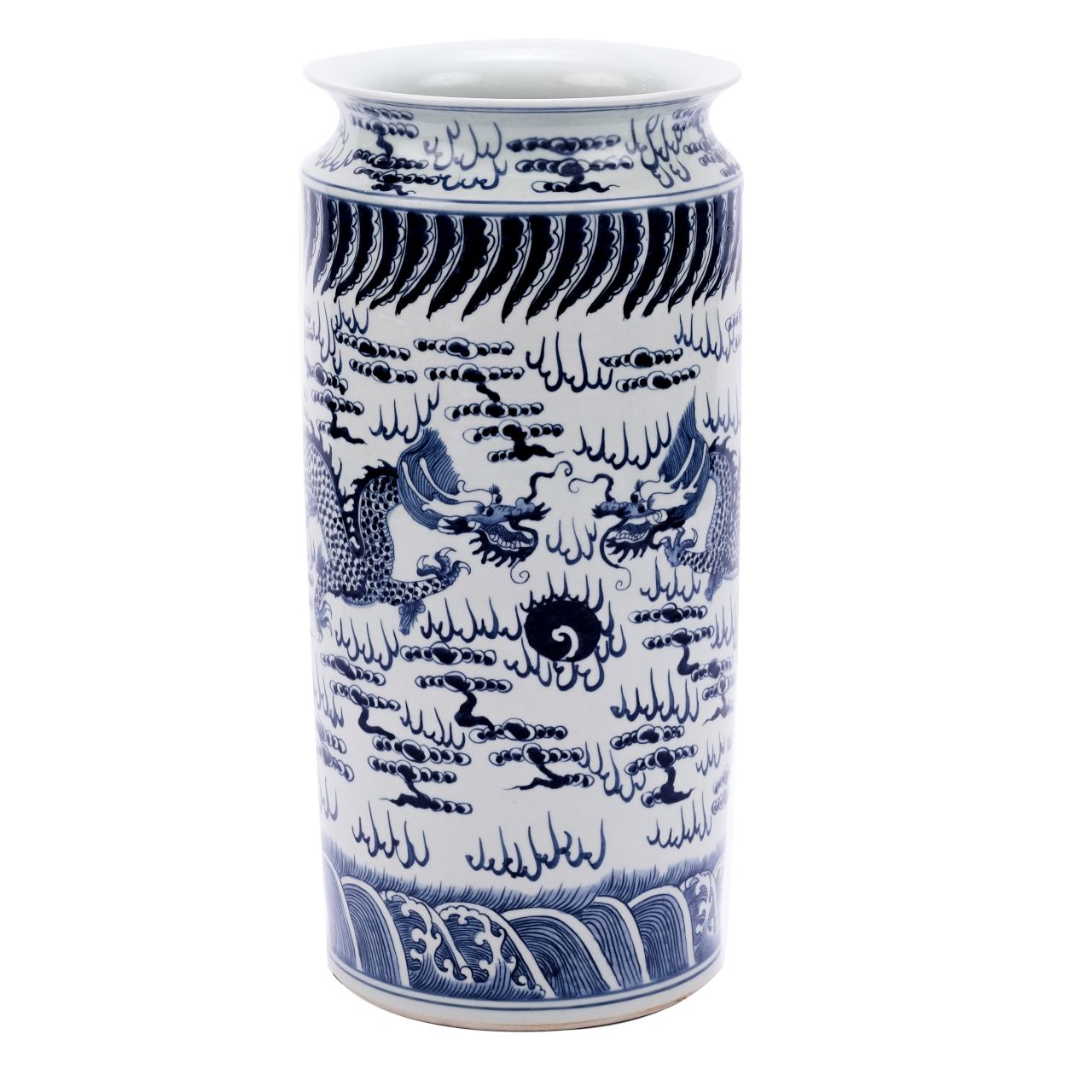 B&W Dragon Umbrella Stand By Legends Of Asia