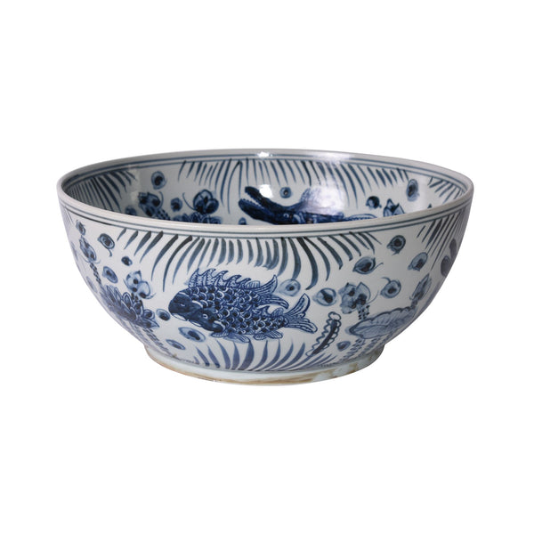 D Blue And White Fish Buddha Bowl By Legends Of Asia