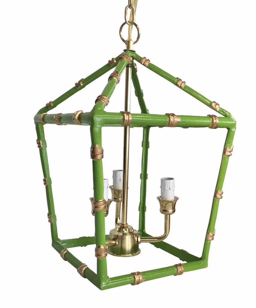 Dana Gibson Bamboo Lantern Chandelier Light