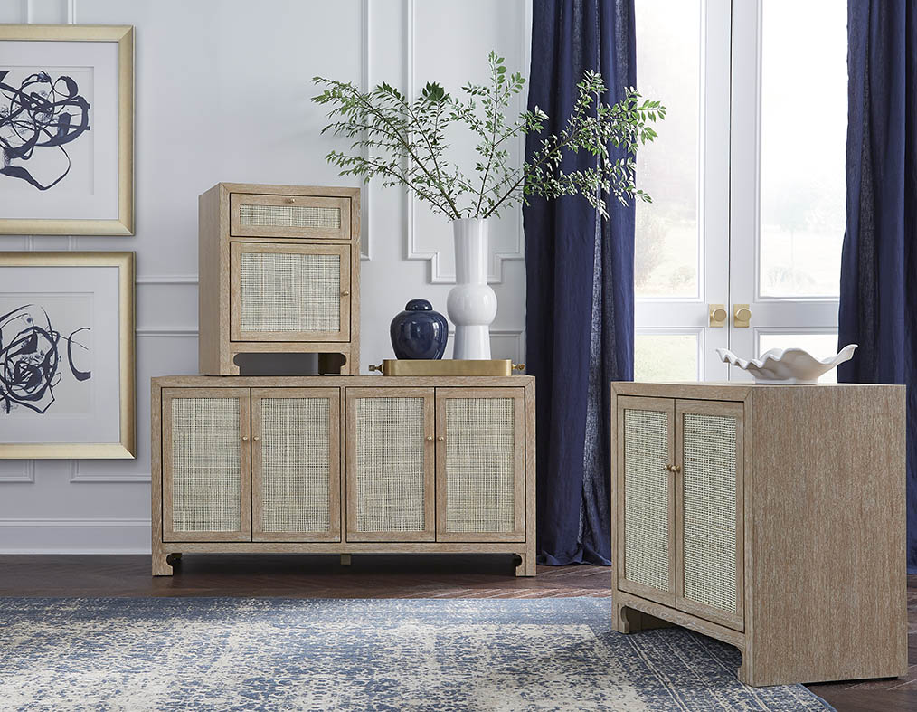 Worlds Away Ruth Cane Nightstand