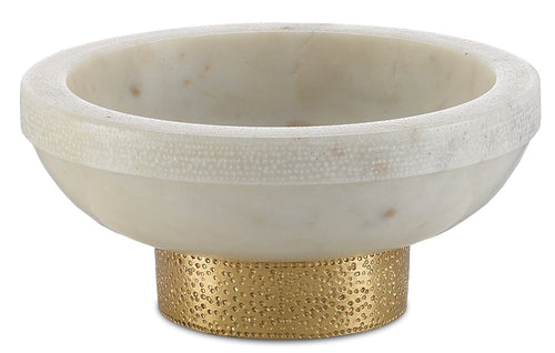 Currey And Company Valor Small White Bowl