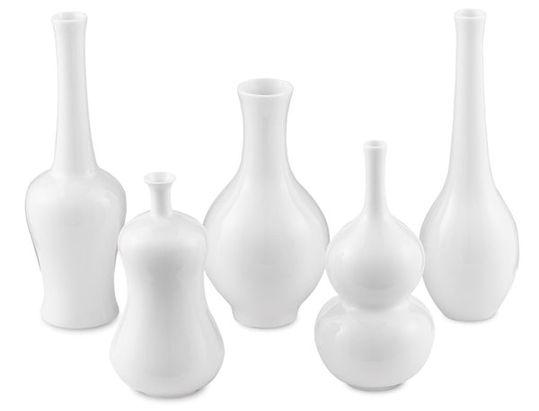 Currey And Company Imperial White Small Vase Set