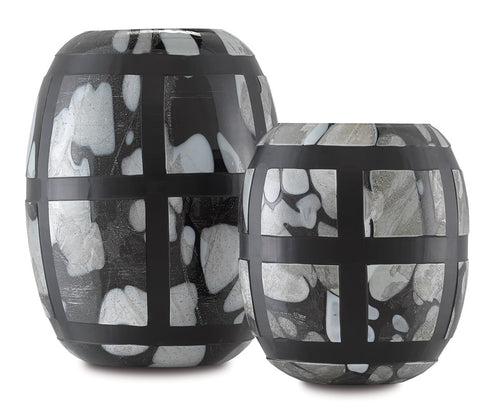 Currey And Company Schiappa Glass Vases Set Of 2