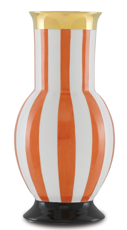 Currey And Company De Luca Coral Stripe Vase