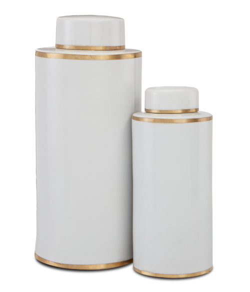 Currey and Company - Ivory Tea Canister Set of 2