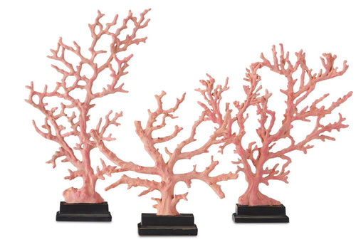 Currey And Company Red Coral Branches Large Set Of 3
