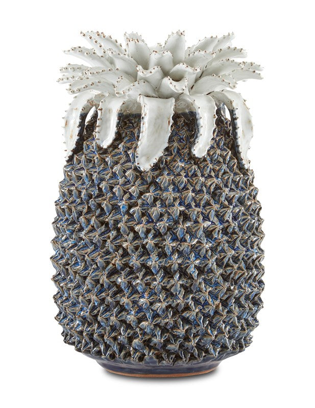 Currey And Company Waikiki Medium Blue Pineapple