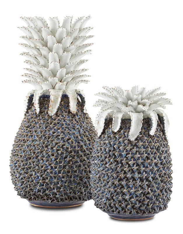 Currey And Company Waikiki Medium Blue Pineapple