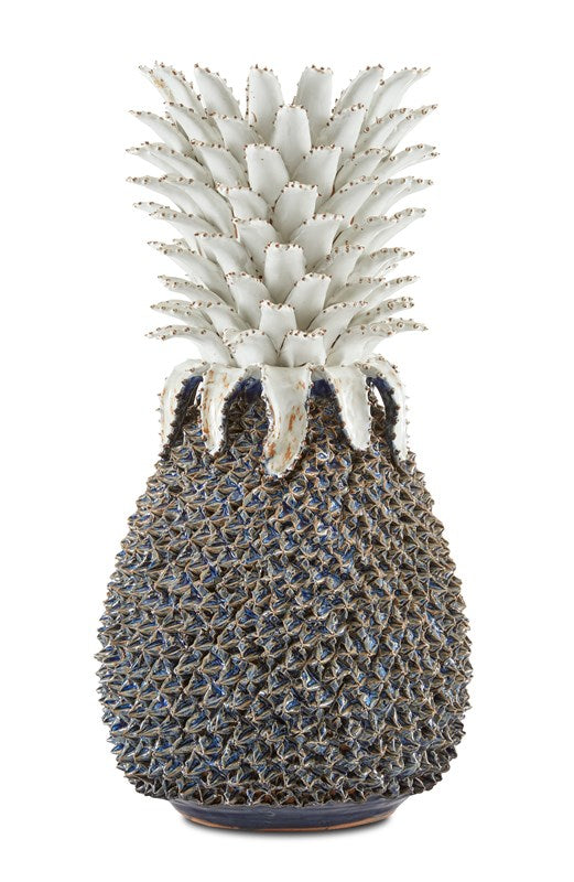 Currey And Company Waikiki Large Blue Pineapple