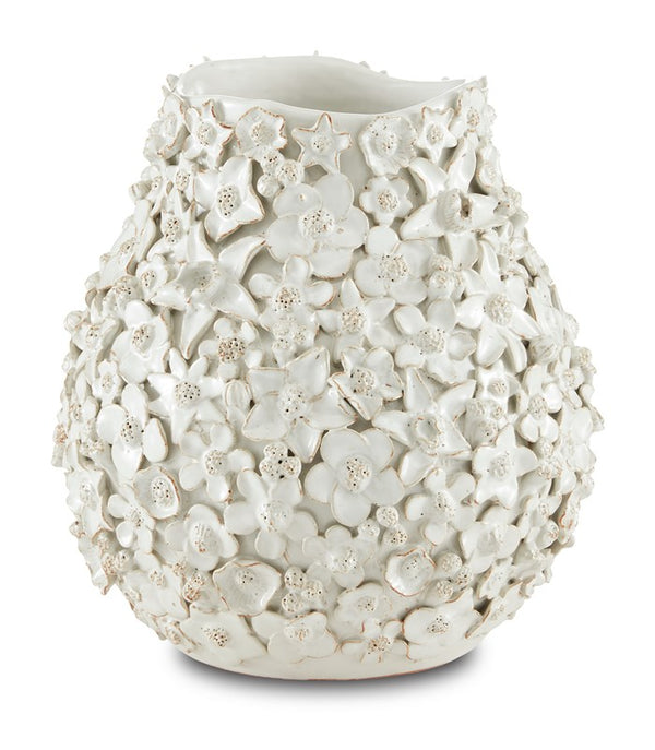 Currey And Company Jessamine White Vase