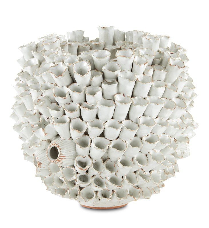 Currey And Company Manitapi White Vase