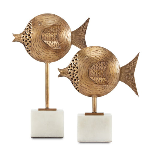 Currey And Company Cici Brass Fish Set Of 2