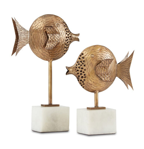 Currey And Company Cici Brass Fish Set Of 2