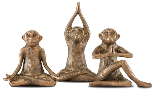 Currey And Company Zen Monkey Set Of 3