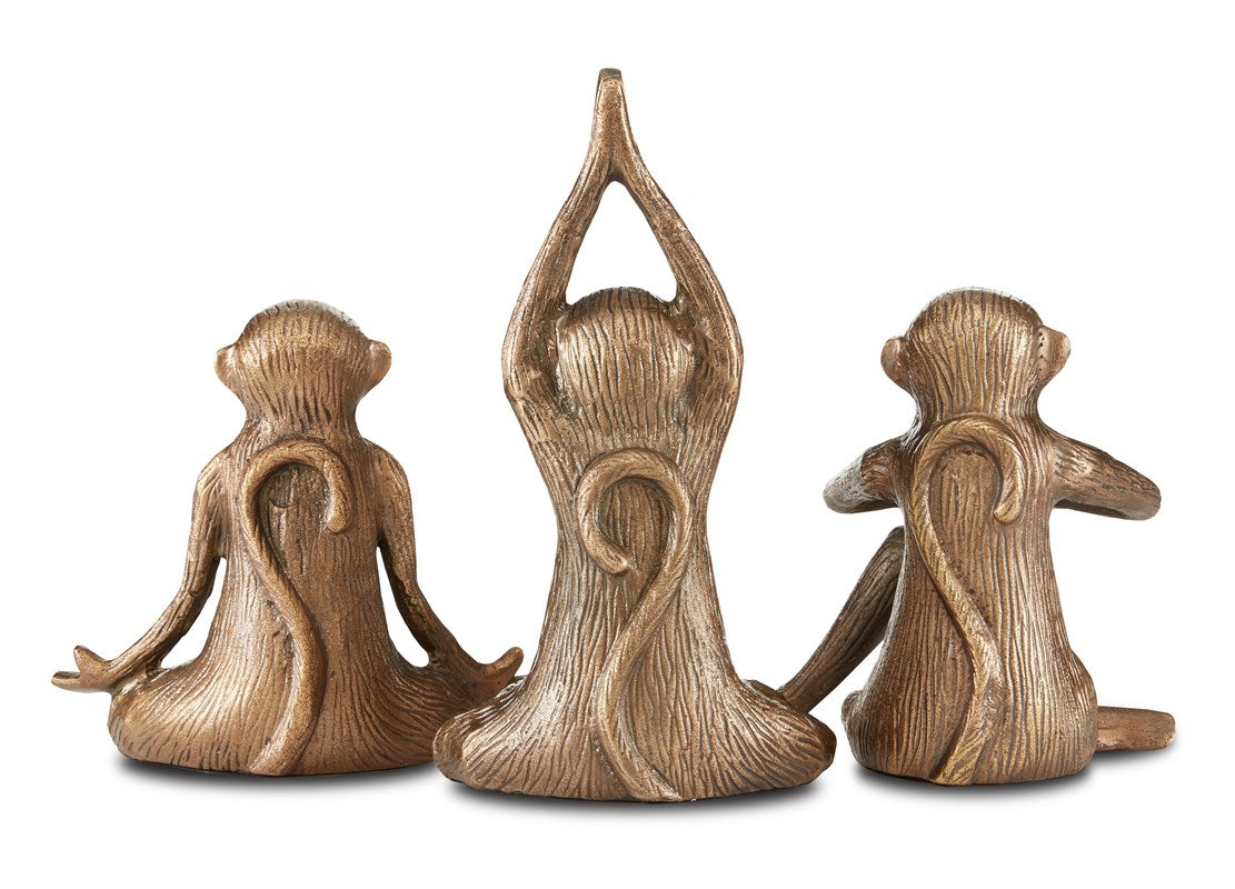 Currey And Company Zen Monkey Set Of 3