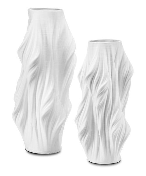 Currey And Company Yin Large White Vase