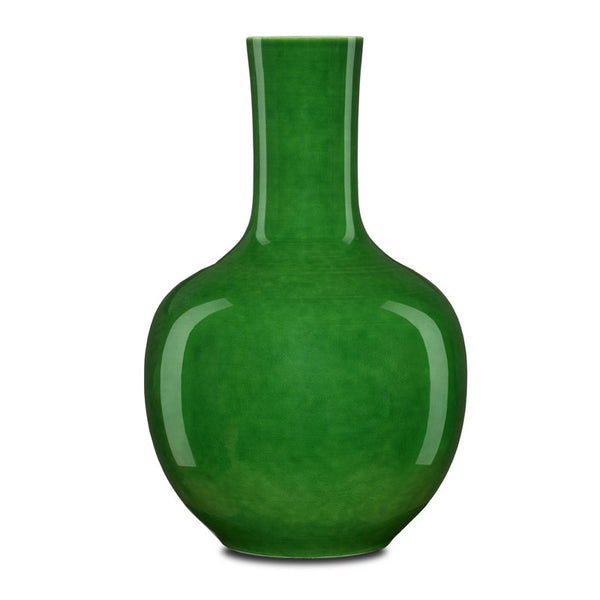 Currey And Company Imperial Green Long Neck Vase
