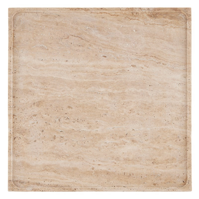 Currey And Company Boyles Travertine Large Tray