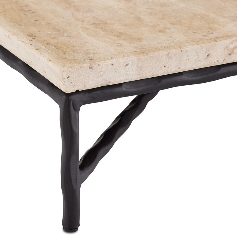 Currey And Company Boyles Travertine Large Tray