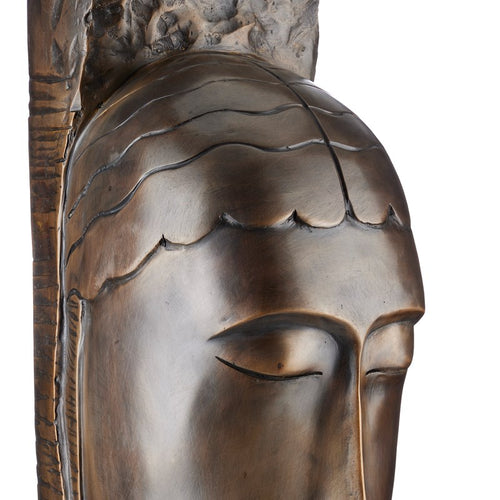 Currey And Company Art Deco Head Bronze