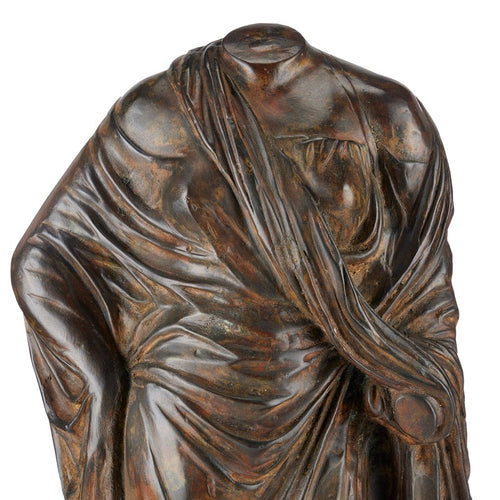 Currey And Company Greek Female Torso Bronze