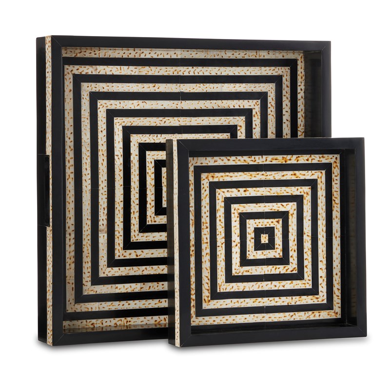 Currey And Company Taurus Tray Set Of 2