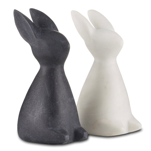 Currey And Company Black Marble Rabbit