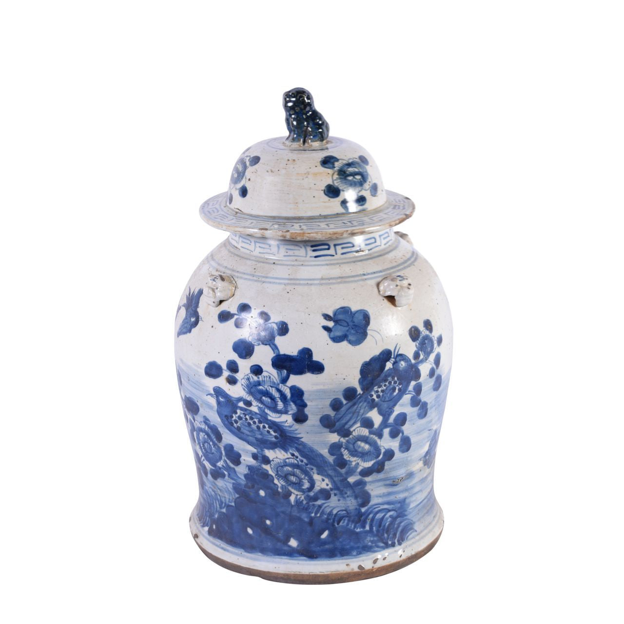 Vintage Temple Jar Flower Bird Motif By Legends Of Asia