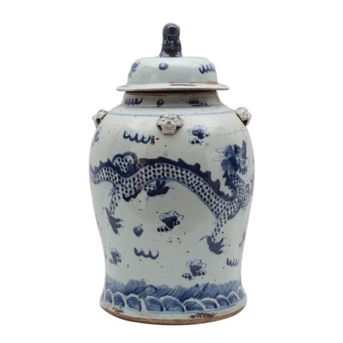 Vintage Temple Jar Dragon Motif Large By Legends Of Asia