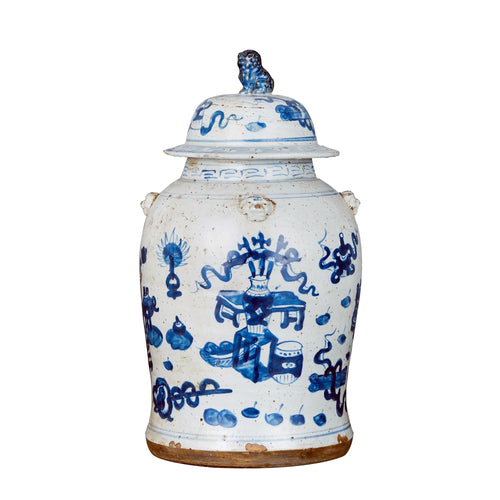 Vintage Temple Jar Symbol Motif Small By Legends Of Asia