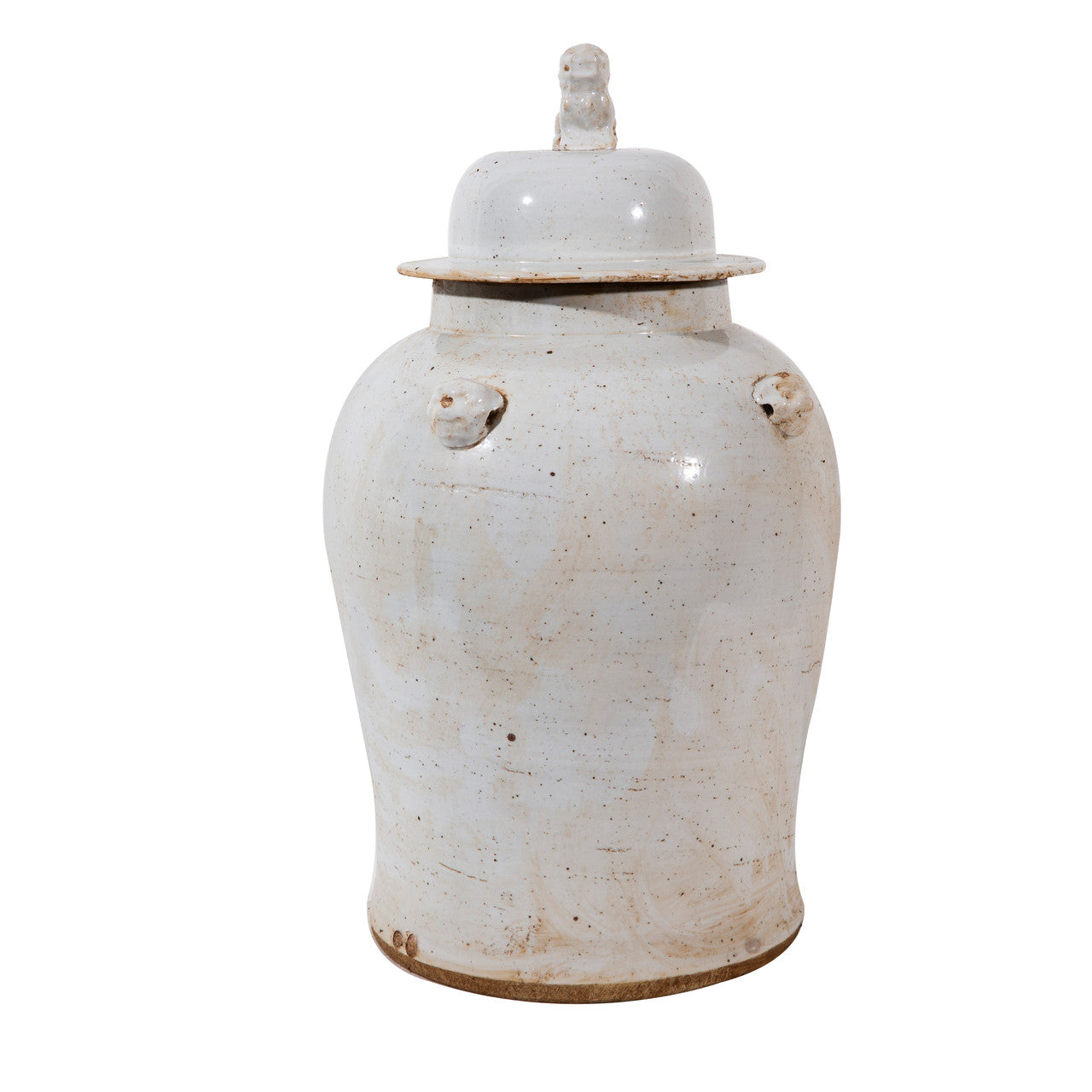 Vintage White Temple Jar  By Legends Of Asia