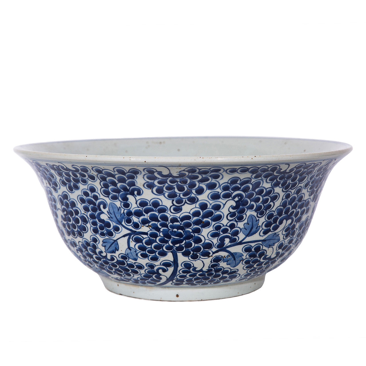 Rustic Blue &White Bowl  Grape Vine Motif by Legends Of Asia