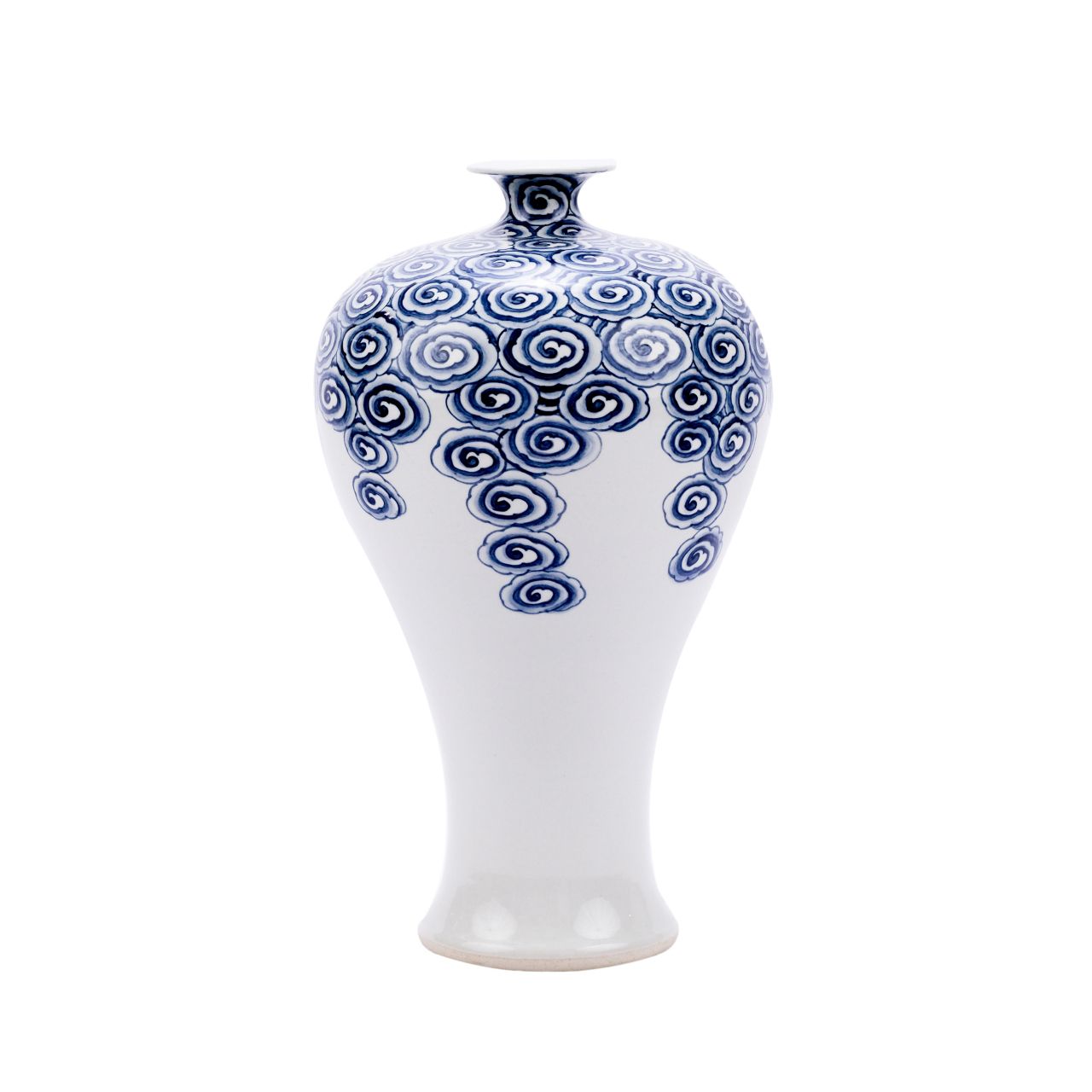 Blue and White Drifting Cloud Plum Vase By Legends Of Asia