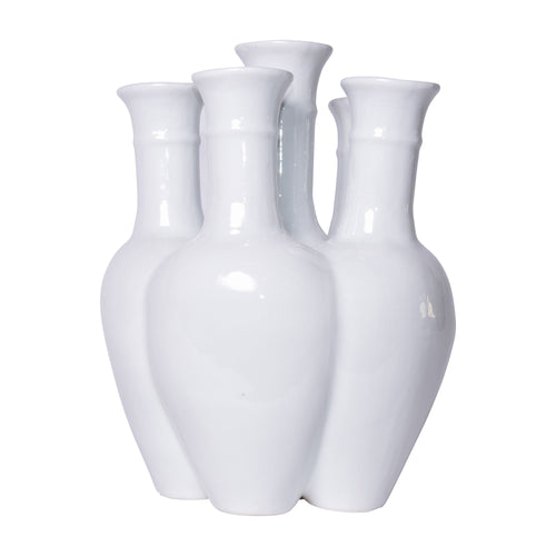 6 Pipe Flower Vase White By Legends Of Asia