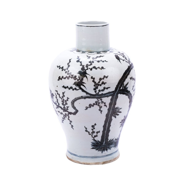 Indigo Baluster Vase Magpie On Treetop By Legends Of Asia