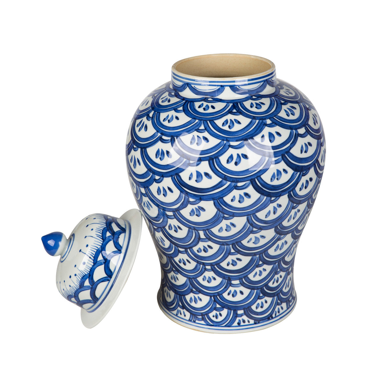 Blue Sea Wave Temple Jar by Legend of Asia